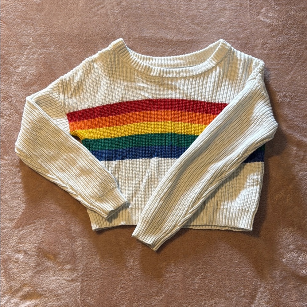 Colorful Striped Knit Sweater
